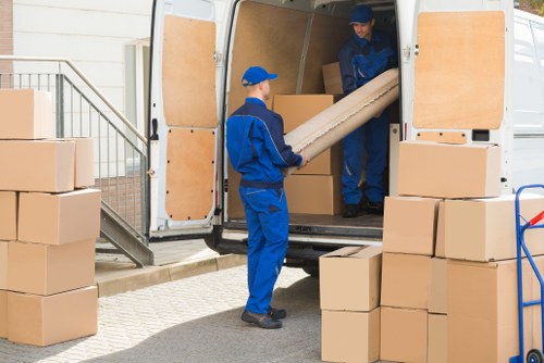 Local moving van and team prepared for a residential move in Old Ford