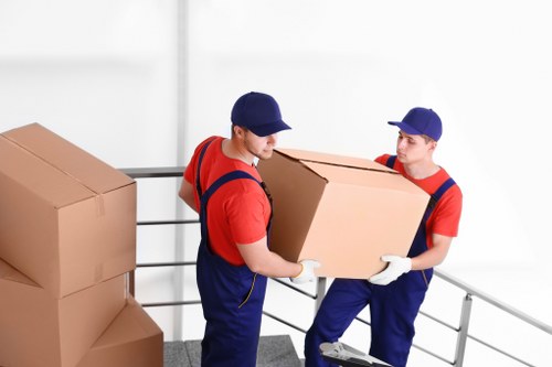 Packed moving boxes and furniture transport service for Old Ford homes