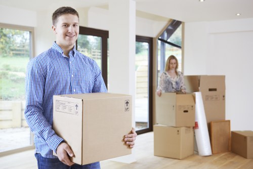 Office relocation planning in Old Ford with movers and office equipment