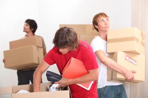 Checklist and packing materials for a house move in Old Ford